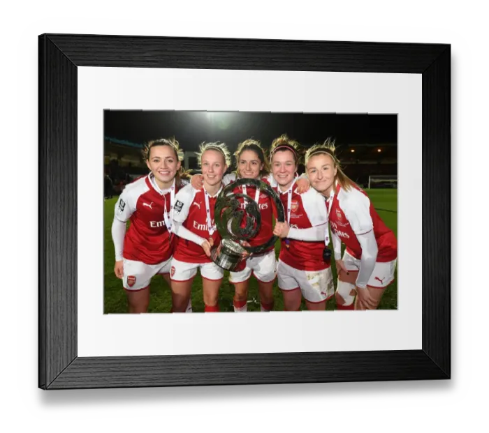 Framed Print : Arsenal Women's Continental Cup Victory: Celebrating with McCabe, Mead, van de Donk, Mitchell, and Williamson Framed Print : Arsenal Women's Continental Cup Victory: Celebrating with McCabe, Mead, van de Donk, Mitchell, and Williamson