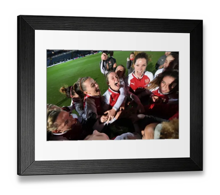 Framed Print : Arsenal Women Celebrate Continental Cup Victory: McCabe, O'Reilly, Janssen Lift the Trophy Framed Print : Arsenal Women Celebrate Continental Cup Victory: McCabe, O'Reilly, Janssen Lift the Trophy
