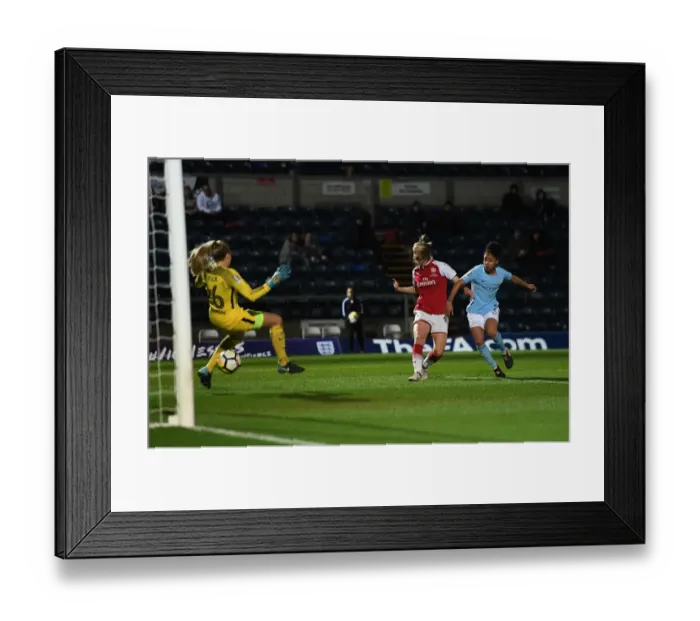 Framed Print : Vivianne Miedema Scores Game-Winning Goal: Arsenal Women's Continental Cup Triumph over Manchester City