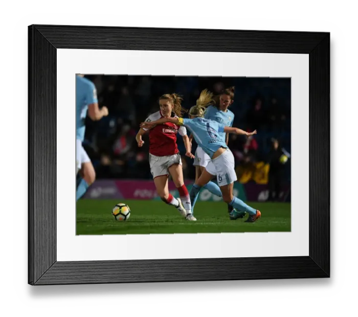 Framed Print : Clash of the Titans: Miedema vs. Houghton - FA Women's Continental Cup Final Showdown