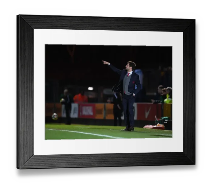 Framed Print : Joe Montemurro Leads Arsenal Women in Continental Cup Final Clash Against Manchester City