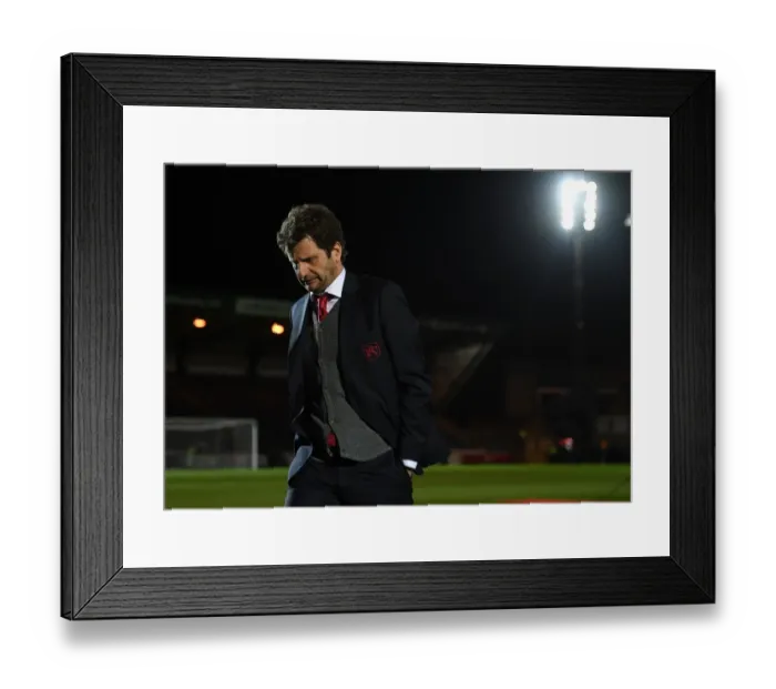 Framed Print : Joe Montemurro, Arsenal Women's Manager: Pre-Match Focus at Continental Cup Final Against Manchester City Framed Print : Joe Montemurro, Arsenal Women's Manager: Pre-Match Focus at Continental Cup Final Against Manchester City