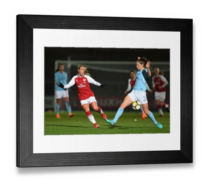 Framed Print : Battle of Stars: Nobbs vs McManus in Arsenal Women's Thrilling Showdown against Manchester City Ladies (Continentaal Cup Final) Framed Print : Battle of Stars: Nobbs vs McManus in Arsenal Women's Thrilling Showdown against Manchester City Ladies (Continentaal Cup Final)