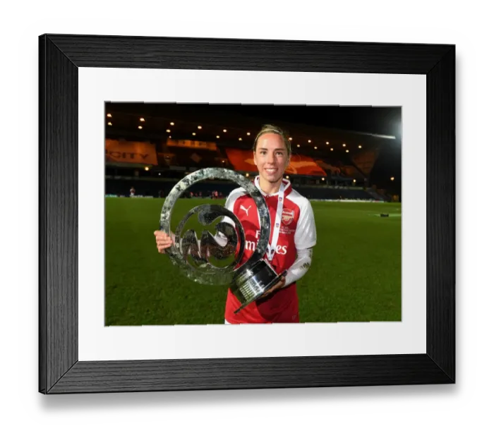 Framed Print : Jordan Nobbs and Arsenal Women Celebrate Continental Cup Victory over Manchester City Ladies