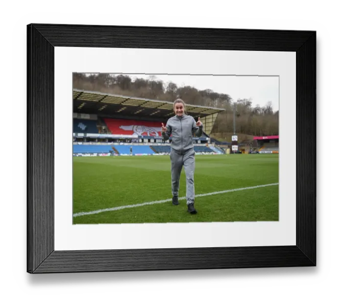 Framed Print : Heather O'Reilly Inspects Pitch Before Arsenal Women vs Manchester City Ladies Continental Cup Final Framed Print : Heather O'Reilly Inspects Pitch Before Arsenal Women vs Manchester City Ladies Continental Cup Final