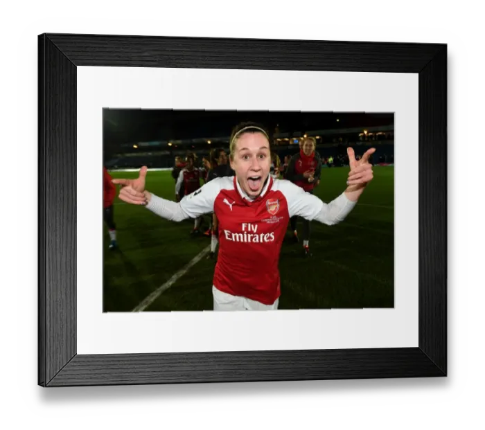 Framed Print : Heather O'Reilly Celebrates Arsenal Women's Continental Cup Victory over Manchester City Ladies Framed Print : Heather O'Reilly Celebrates Arsenal Women's Continental Cup Victory over Manchester City Ladies