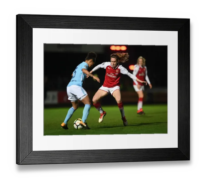 Framed Print : A Battle of Wings: Heather O'Reilly vs. Demi Stokes in the Continental Cup Final