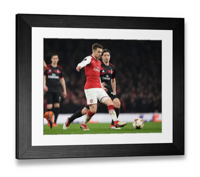 Framed Print : Aaron Ramsey in Action: Arsenal vs AC Milan, UEFA Europa League 2018 Framed Print : Aaron Ramsey in Action: Arsenal vs AC Milan, UEFA Europa League 2018
