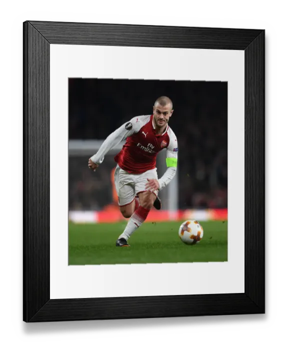 Framed Print : Jack Wilshere in Action: Arsenal vs AC Milan, Europa League 2018 Framed Print : Jack Wilshere in Action: Arsenal vs AC Milan, Europa League 2018