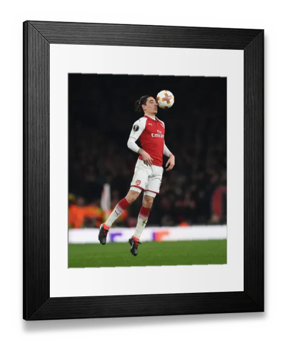 Framed Print : Hector Bellerin in Action: Arsenal vs AC Milan, UEFA Europa League 2018