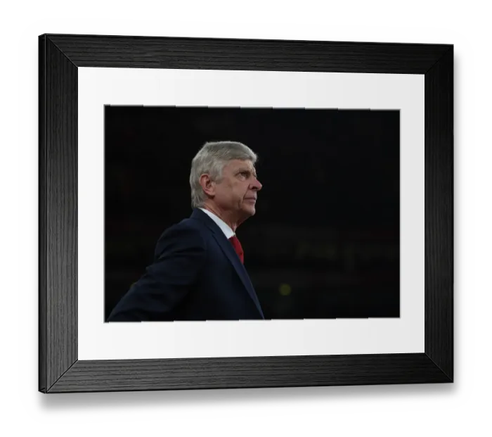 Framed Print : Arsene Wenger: Arsenal Manager Awaits AC Milan in Europa League Showdown