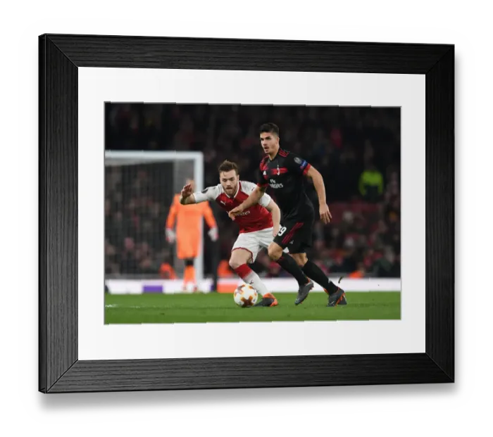 Framed Print : Calum Chambers vs. Andre Silva: Intense Battle in Arsenal's Europa League Clash against AC Milan Framed Print : Calum Chambers vs. Andre Silva: Intense Battle in Arsenal's Europa League Clash against AC Milan
