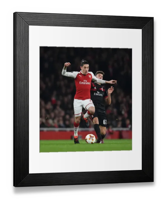 Framed Print : Hector Bellerin vs. Patrick Cutrone: A Europa League Showdown Framed Print : Hector Bellerin vs. Patrick Cutrone: A Europa League Showdown