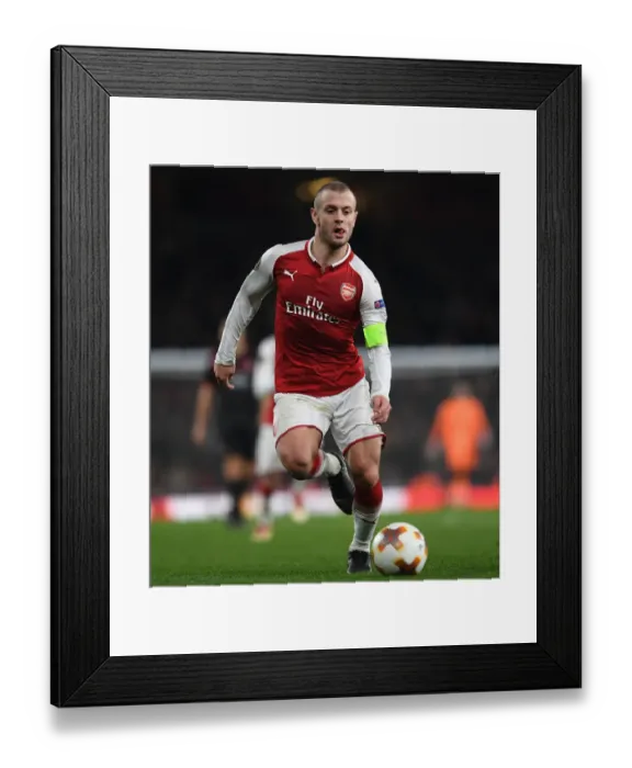Framed Print : Jack Wilshere in Action: Arsenal vs AC Milan, Europa League 2018