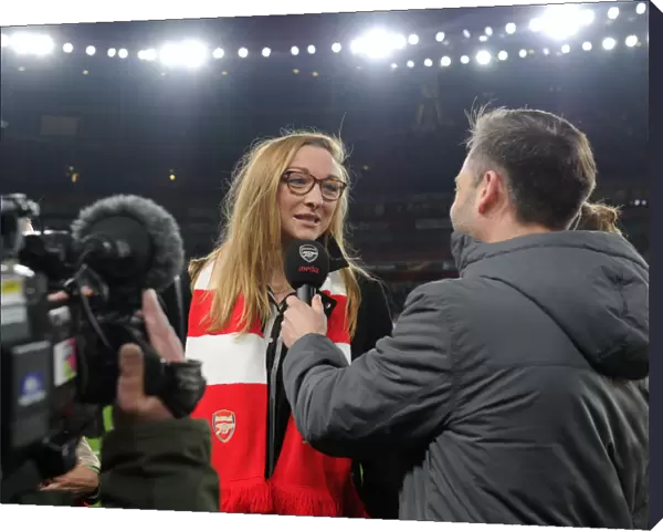 Louise Quinn at Arsenal Women's Half-Time: Arsenal v AC Milan, UEFA Europa League 2018