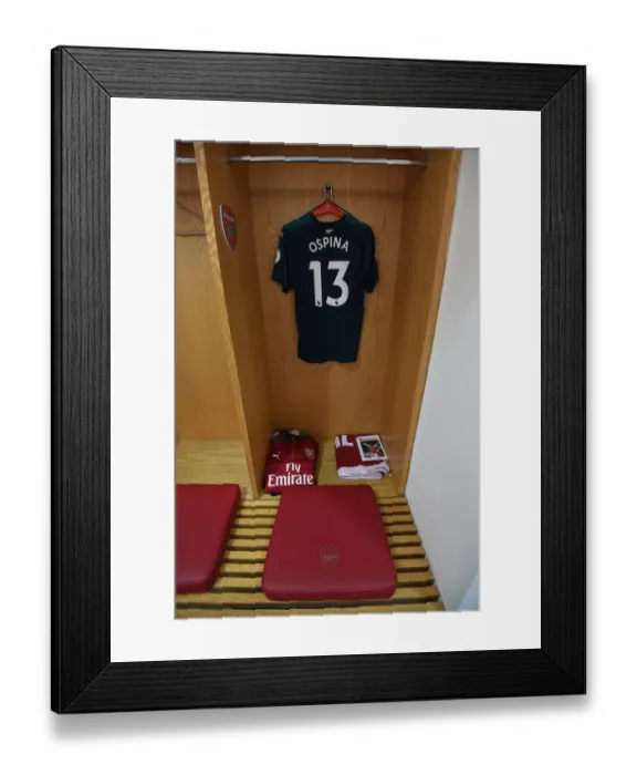 Framed Print : Arsenal's David Ospina Prepares for Battle Against Stoke City (April 2018)