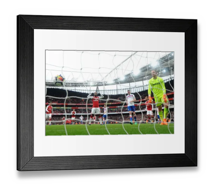 Framed Print : Alexandre Lacazette's Hat-Trick: Arsenal's Commanding 3-0 Victory Over Stoke City (April 1, 2018) Framed Print : Alexandre Lacazette's Hat-Trick: Arsenal's Commanding 3-0 Victory Over Stoke City (April 1, 2018)