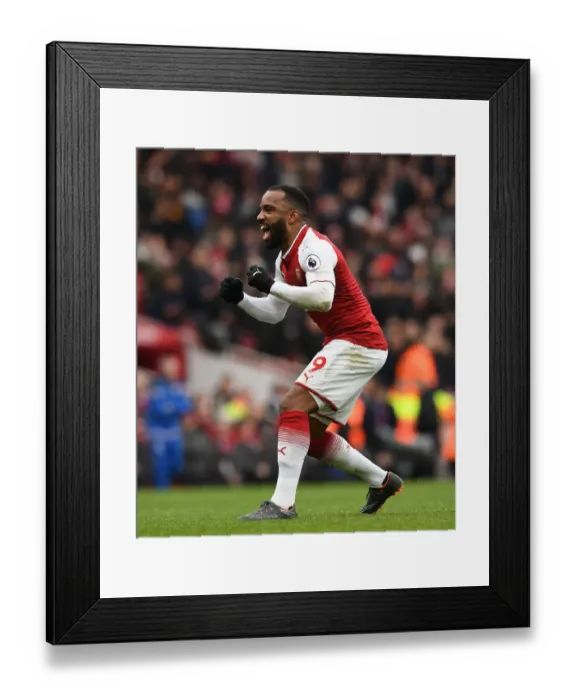 Framed Print : Alexandre Lacazette's Hat-Trick: Arsenal's Triumph over Stoke City in the Premier League Framed Print : Alexandre Lacazette's Hat-Trick: Arsenal's Triumph over Stoke City in the Premier League