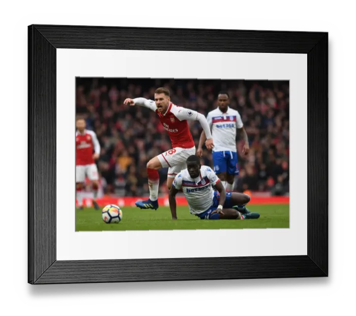 Framed Print : Aaron Ramsey Outsmarts Badou Ndiaye: Arsenal's Masterclass in the Midfield (April 2018) Framed Print : Aaron Ramsey Outsmarts Badou Ndiaye: Arsenal's Masterclass in the Midfield (April 2018)