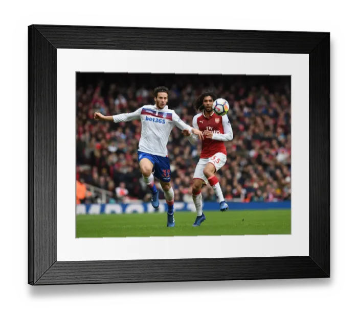 Framed Print : Intense Rivalry: Elneny vs Sobhi - Arsenal's Victory Over Stoke City (April 2018)