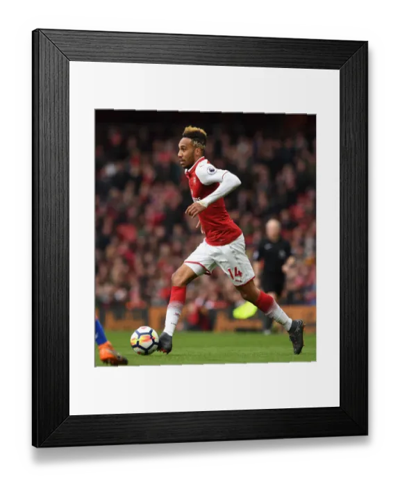 Framed Print : Arsenal's Aubameyang Scores in April Showdown vs. Stoke City