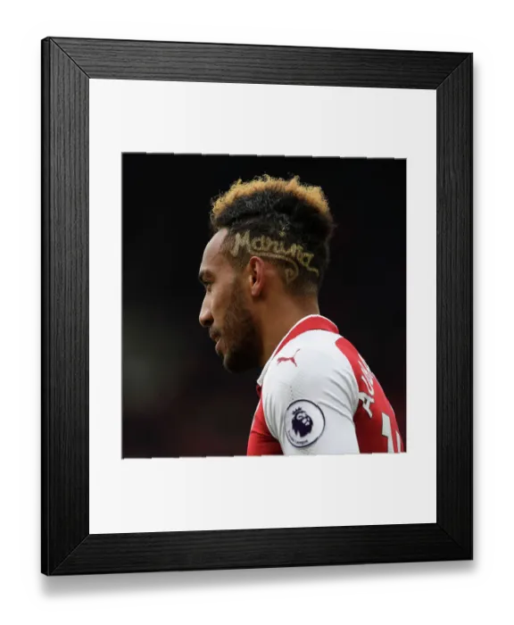 Framed Print : Arsenal's Aubameyang Shines in April Showdown vs. Stoke City