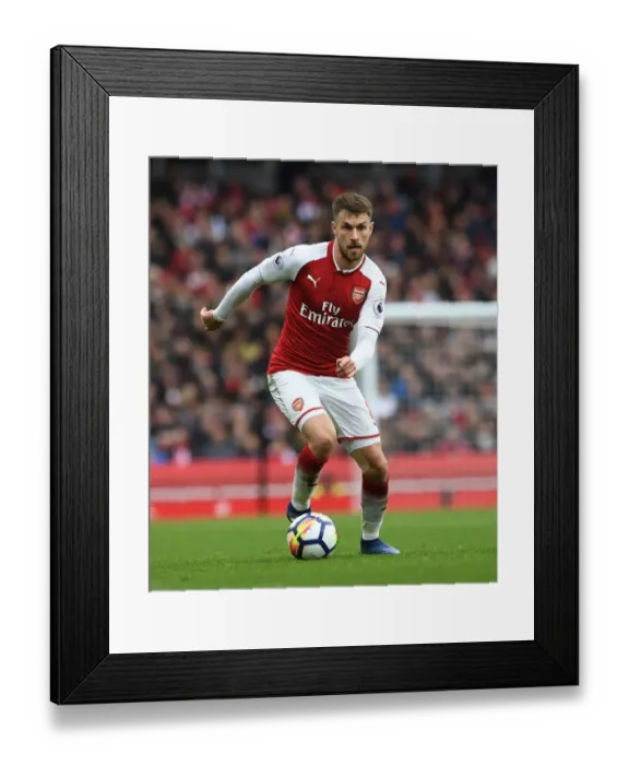 Framed Print : Aaron Ramsey in Action: Arsenal vs Stoke City, Premier League 2017-18