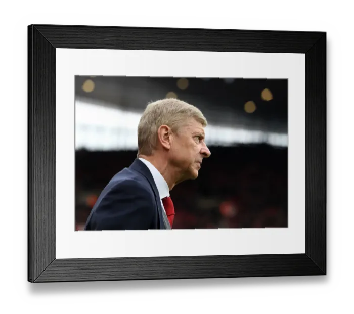 Framed Print : Arsene Wenger: Arsenal Manager Before Arsenal vs Stoke City, Premier League 2017-18
