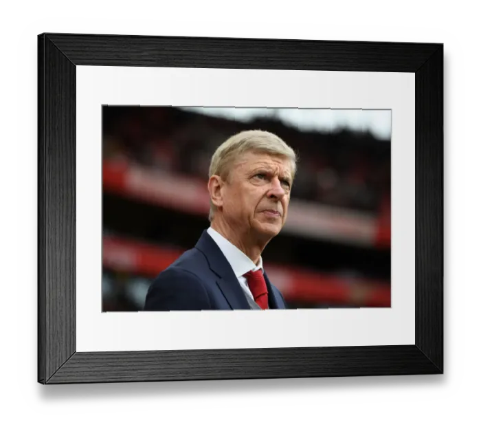 Framed Print : Arsene Wenger: Arsenal Manager before Arsenal vs Stoke City, Premier League 2017-18