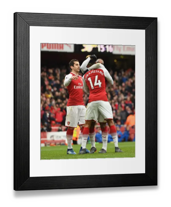 Framed Print : Arsenal Strikers in Sync: Lacazette and Aubameyang's Unforgettable Goal Celebration vs Stoke City (April 2018) Framed Print : Arsenal Strikers in Sync: Lacazette and Aubameyang's Unforgettable Goal Celebration vs Stoke City (April 2018)