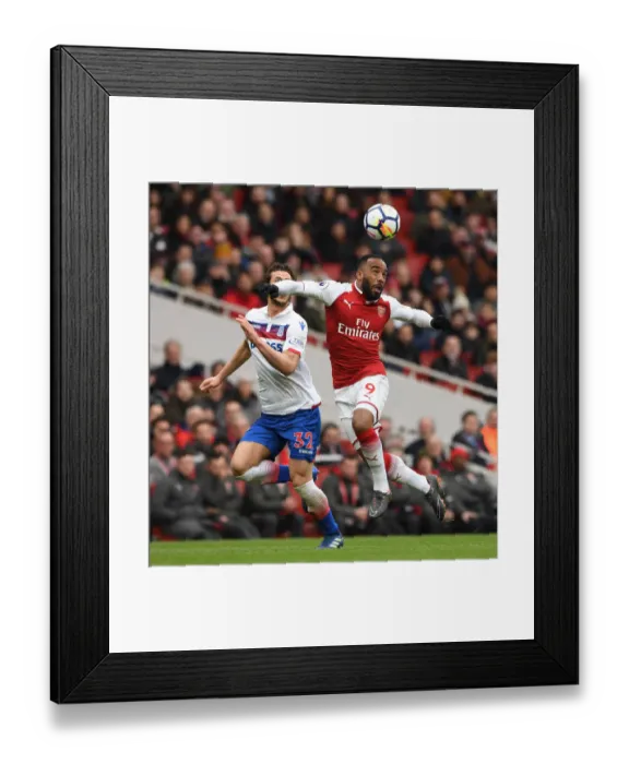 Framed Print : Clash at the Emirates: Lacazette vs. Sobhi, Arsenal vs. Stoke City, Premier League Framed Print : Clash at the Emirates: Lacazette vs. Sobhi, Arsenal vs. Stoke City, Premier League