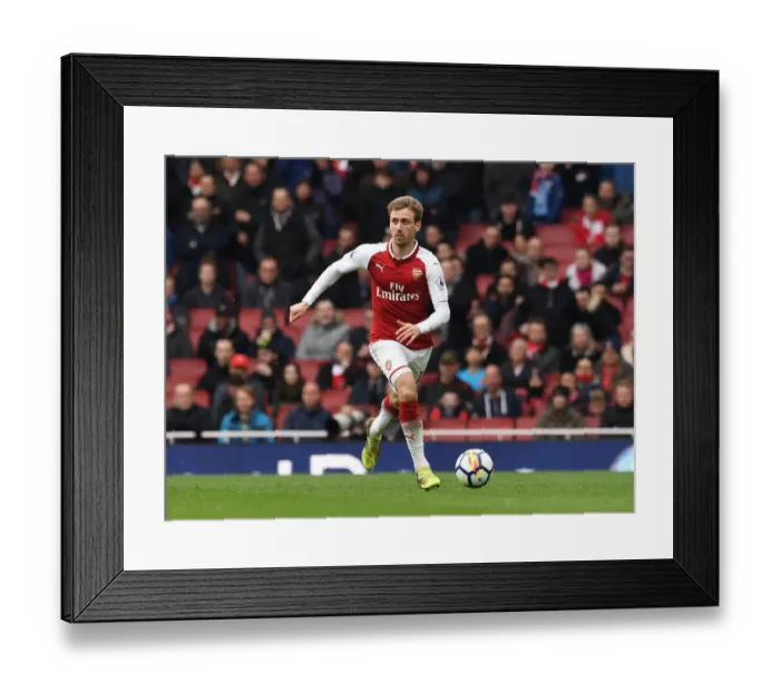 Framed Print : Nacho Monreal in Action: Arsenal vs Stoke City, Premier League 2017-18
