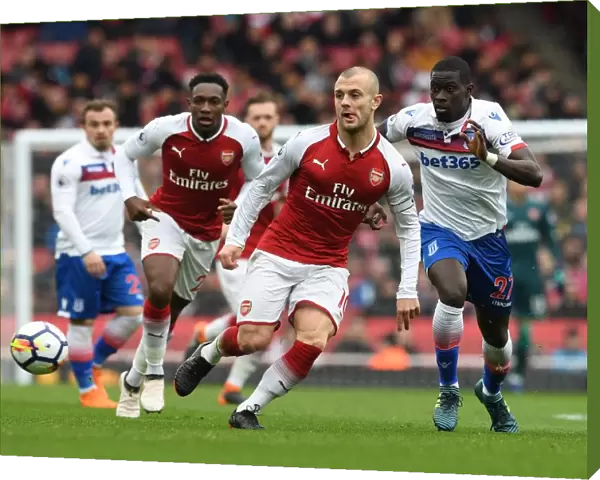 Jack Wilshere (Arsenal) Badou Ndiaye (Stoke). Arsenal 3: 0 Stoke City. Premier League