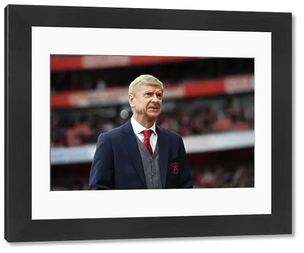 Arsene Wenger the Arsenal Manager. Arsenal 3: 0 Stoke City. Premier League. Emirates Stadium