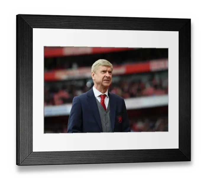Framed Print : Arsene Wenger the Arsenal Manager. Arsenal 3: 0 Stoke City. Premier League. Emirates Stadium
