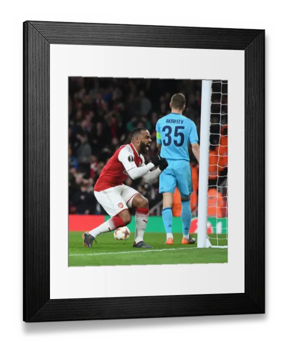 Framed Print : Alexis Lacazette's Brace Leads Arsenal to Europa League Victory over CSKA Moscow Framed Print : Alexis Lacazette's Brace Leads Arsenal to Europa League Victory over CSKA Moscow