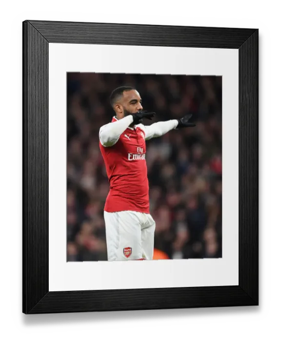 Framed Print : Alex Lacazette's Brace: Arsenal Takes Command in Europa League Quarterfinal vs. CSKA Moscow Framed Print : Alex Lacazette's Brace: Arsenal Takes Command in Europa League Quarterfinal vs. CSKA Moscow