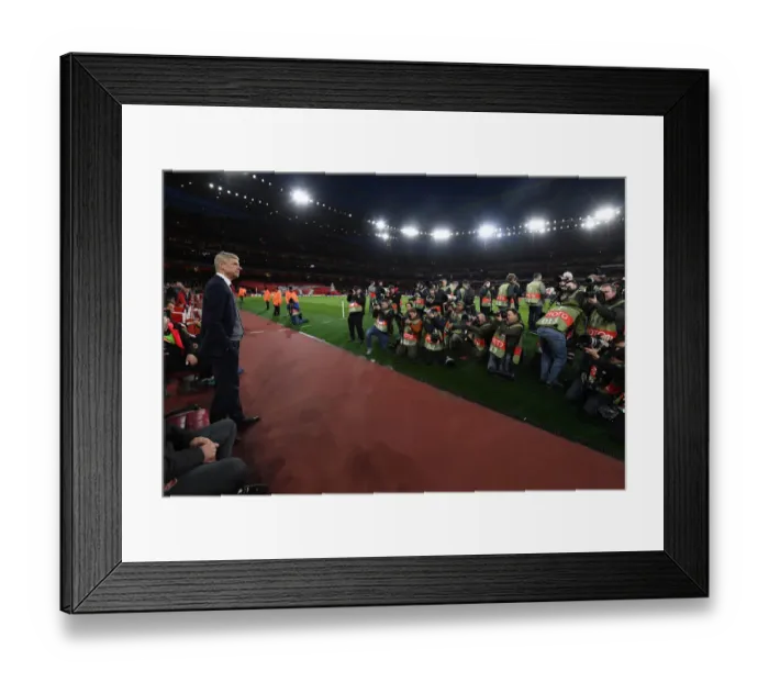Framed Print : Arsene Wenger: Arsenal's Europa League Boss vs. CSKA Moskva at Emirates Stadium, 2018 Framed Print : Arsene Wenger: Arsenal's Europa League Boss vs. CSKA Moskva at Emirates Stadium, 2018