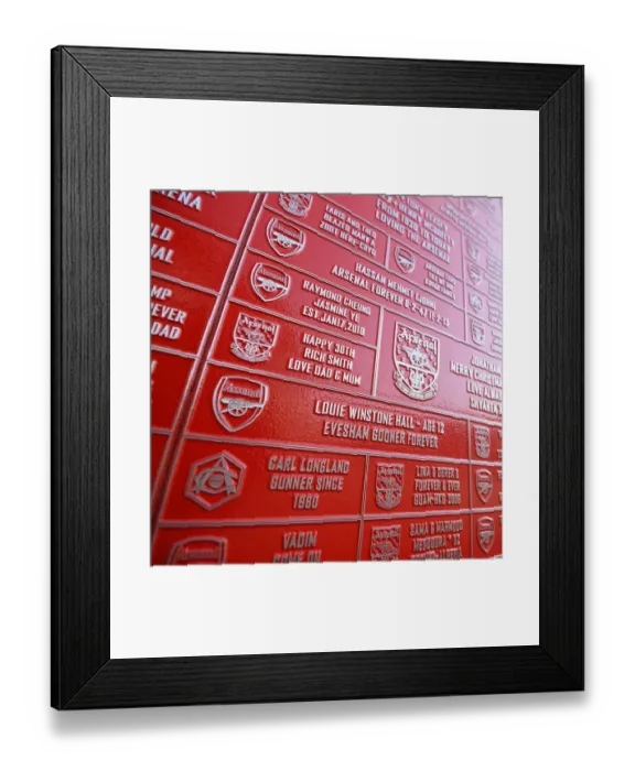 Framed Print : Arsenal Fans Plaques: Arsenal FC vs CSKA Moskva, UEFA Europa League Quarterfinal Framed Print : Arsenal Fans Plaques: Arsenal FC vs CSKA Moskva, UEFA Europa League Quarterfinal