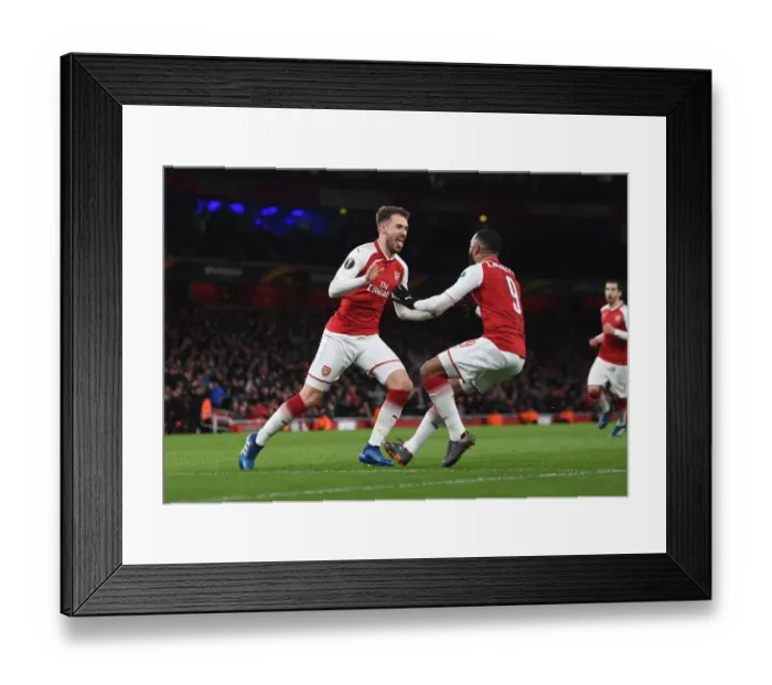 Framed Print : Arsenal's Europa League Double: Ramsey and Lacazette's Goals Framed Print : Arsenal's Europa League Double: Ramsey and Lacazette's Goals