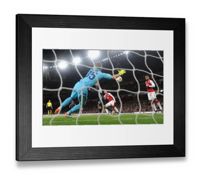Framed Print : Aaron Ramsey Scores Against Igor Akinfeev: Arsenal vs. CSKA Moscow, UEFA Europa League Quarterfinals Framed Print : Aaron Ramsey Scores Against Igor Akinfeev: Arsenal vs. CSKA Moscow, UEFA Europa League Quarterfinals