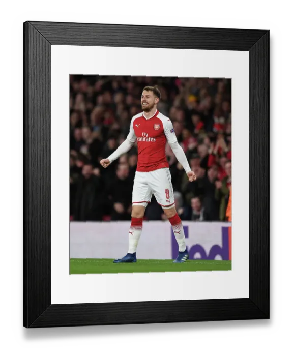 Framed Print : Aaron Ramsey's Double: Arsenal's Triumph Over CSKA Moscow in Europa League Quarterfinals