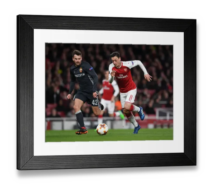 Framed Print : Mesut Ozil vs. Georgi Schennikov: Arsenal FC vs. CSKA Moskva, UEFA Europa League Quarterfinal Clash Framed Print : Mesut Ozil vs. Georgi Schennikov: Arsenal FC vs. CSKA Moskva, UEFA Europa League Quarterfinal Clash