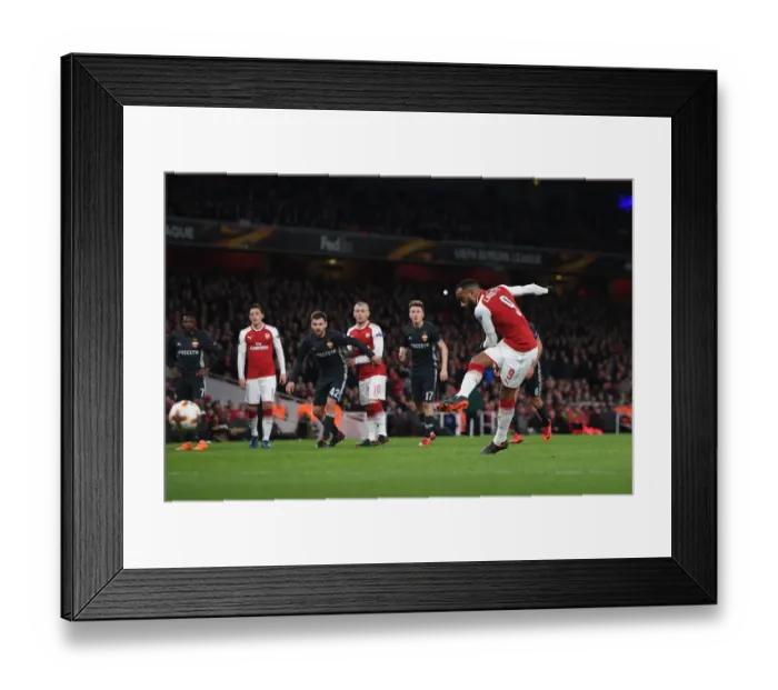 Framed Print : Alexandre Lacazette Scores Arsenal's Second Goal in Europa League Quarterfinal vs CSKA Moscow Framed Print : Alexandre Lacazette Scores Arsenal's Second Goal in Europa League Quarterfinal vs CSKA Moscow