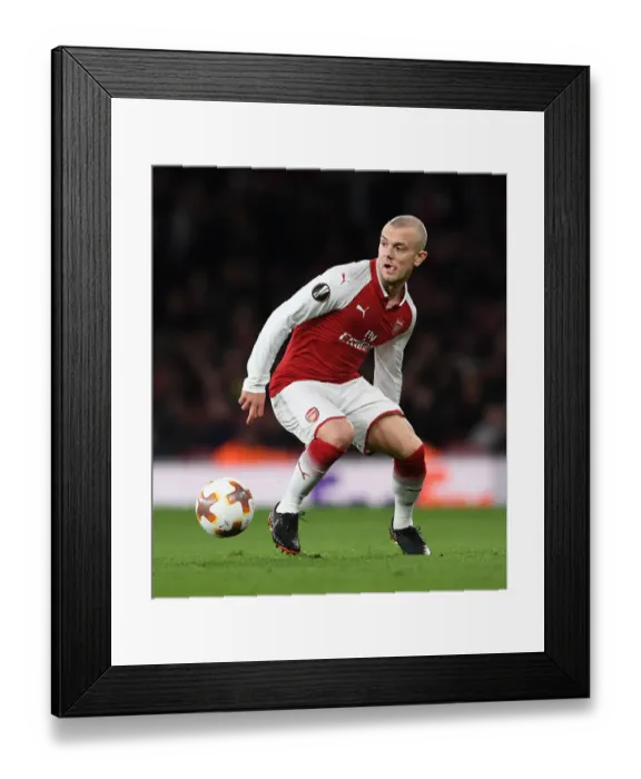 Framed Print : Jack Wilshere in Action: Arsenal vs CSKA Moscow, UEFA Europa League Quarterfinals
