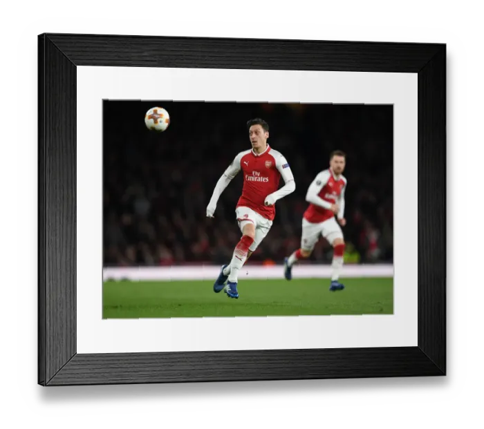 Framed Print : Mesut Ozil in Action: Arsenal vs CSKA Moscow, UEFA Europa League Quarterfinals