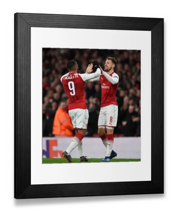 Framed Print : Arsenal's Europa League Double: Ramsey and Lacazette's Goals