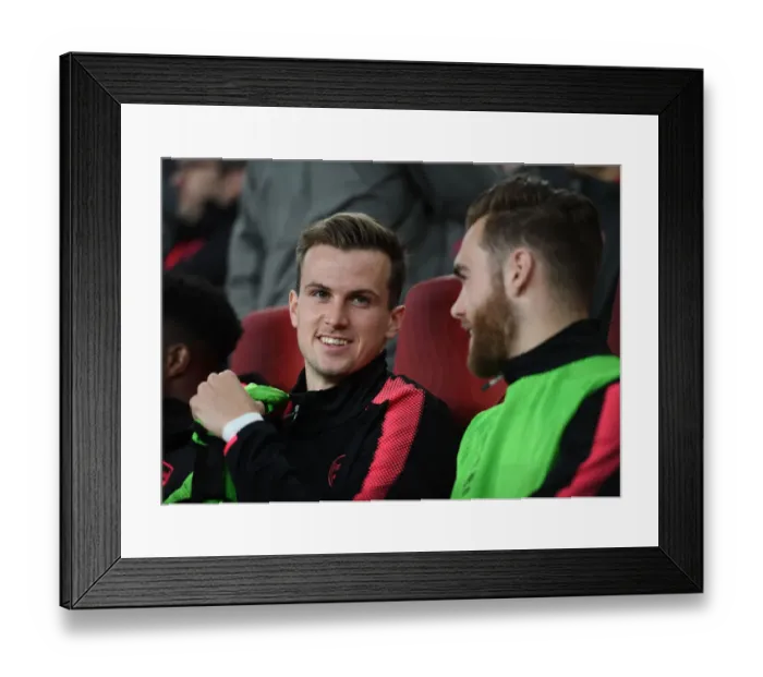 Framed Print : Rob Holding: Arsenal's Defensive Wall in Europa League Quarterfinal vs CSKA Moscow