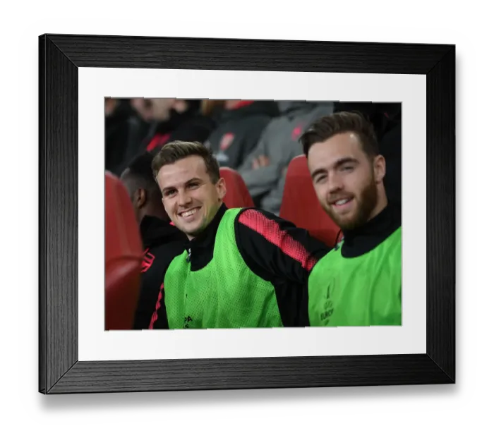 Framed Print : Arsenal's Rob Holding: Unyielding Defender in Europa League Quarterfinal vs CSKA Moscow