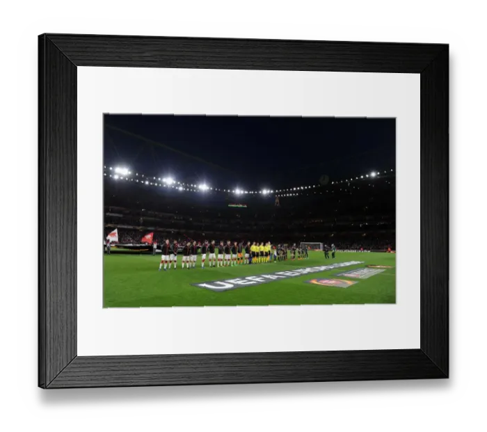 Framed Print : Arsenal team line up before the match. Arsenal 4: 1 CSKA Moscow. UEFA Europa League Framed Print : Arsenal team line up before the match. Arsenal 4: 1 CSKA Moscow. UEFA Europa League